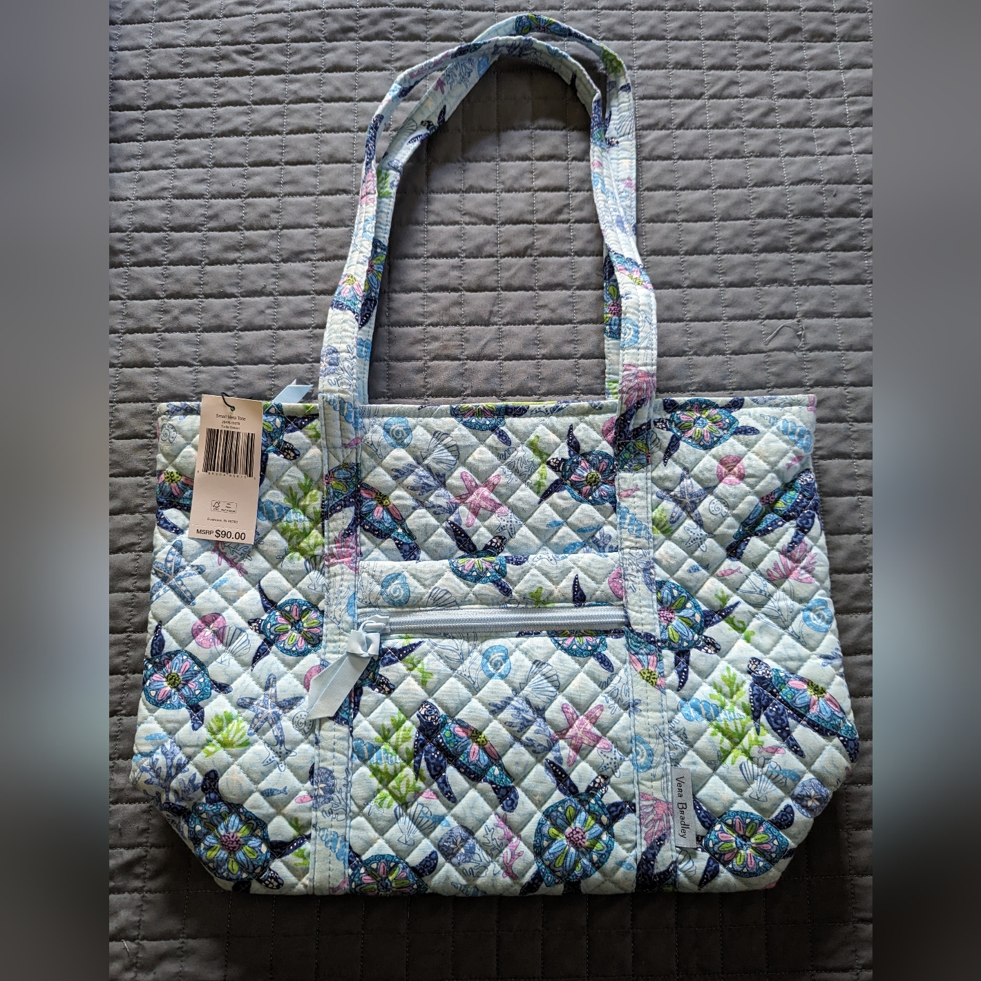 Vera Bradley Turtle Dream Small Vera Tote Nwt!